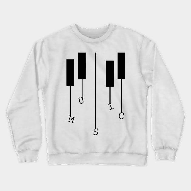 Piano Music Crewneck Sweatshirt by Cooldruck